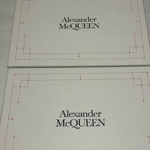 Alexander McQueen Cream Boxes with Red Accents